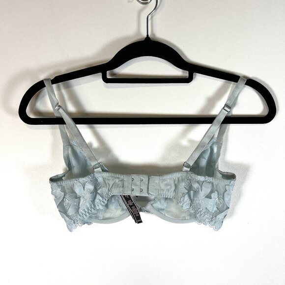 Victoria’s Secret Blue Floral Lace Underwire Bra‎ Women’s Size 34D - Picture 3 of 7